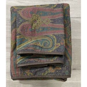 VERY RARE Vintage Ralph‎ Lauren Pomeroy Plum KING Sheet 4Pc Set w/Pillowcases